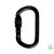 Singing Rock Oval steel carabiner SCREW black