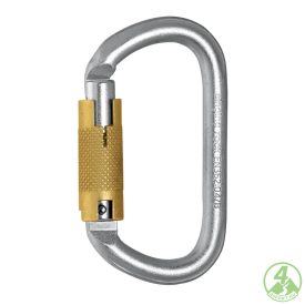 Singing Rock Steel oval carabiner TRIPLE LOCK