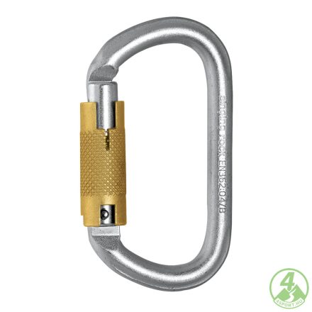 Singing Rock Steel oval carabiner TRIPLE LOCK